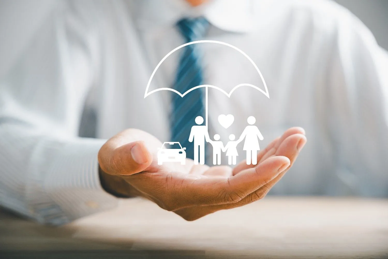 Family home protected by a home insurance policy